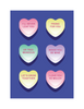 Valentine's Day Tree Dedication Card - Candy Hearts