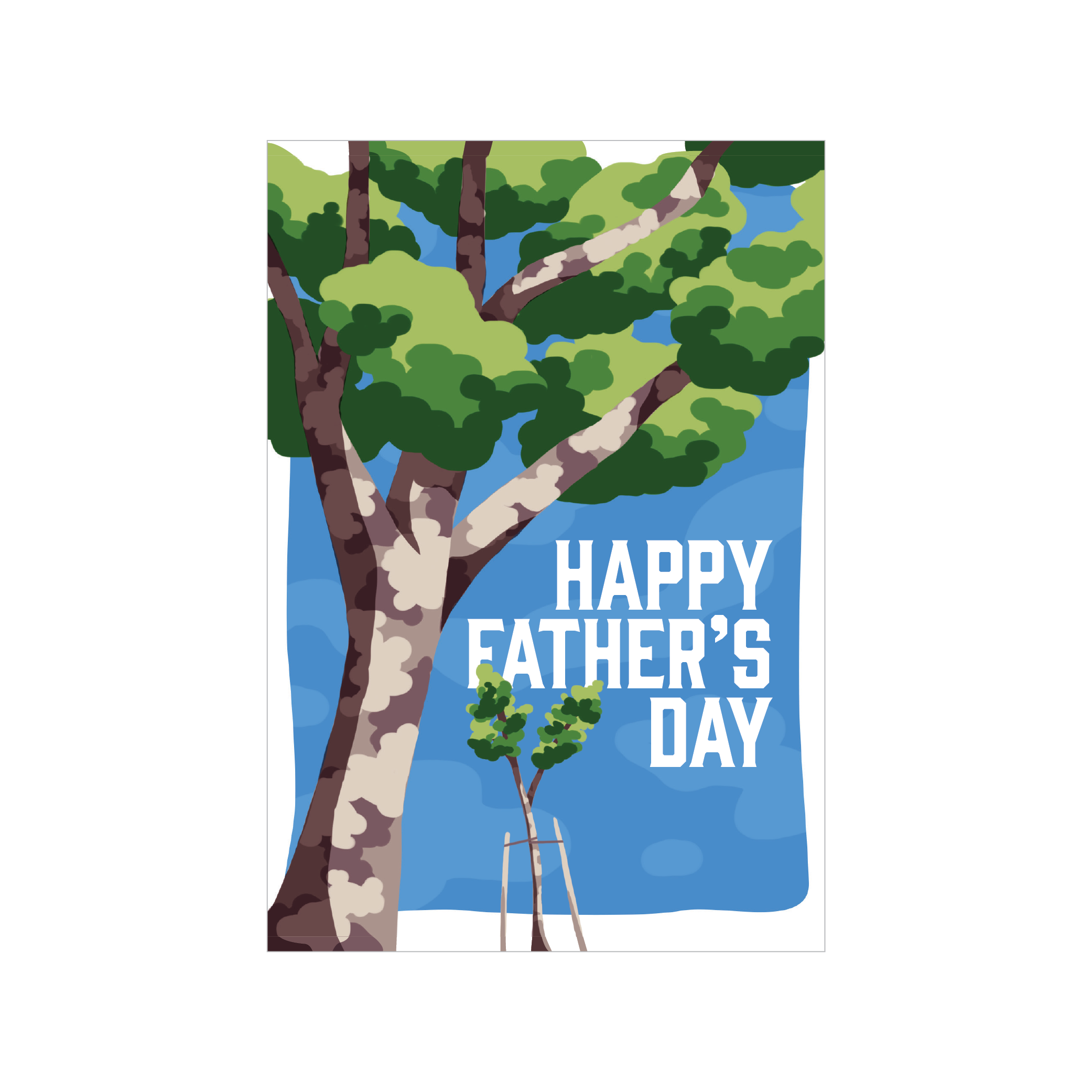 Father's Day Tree Dedication Card - Sycamore