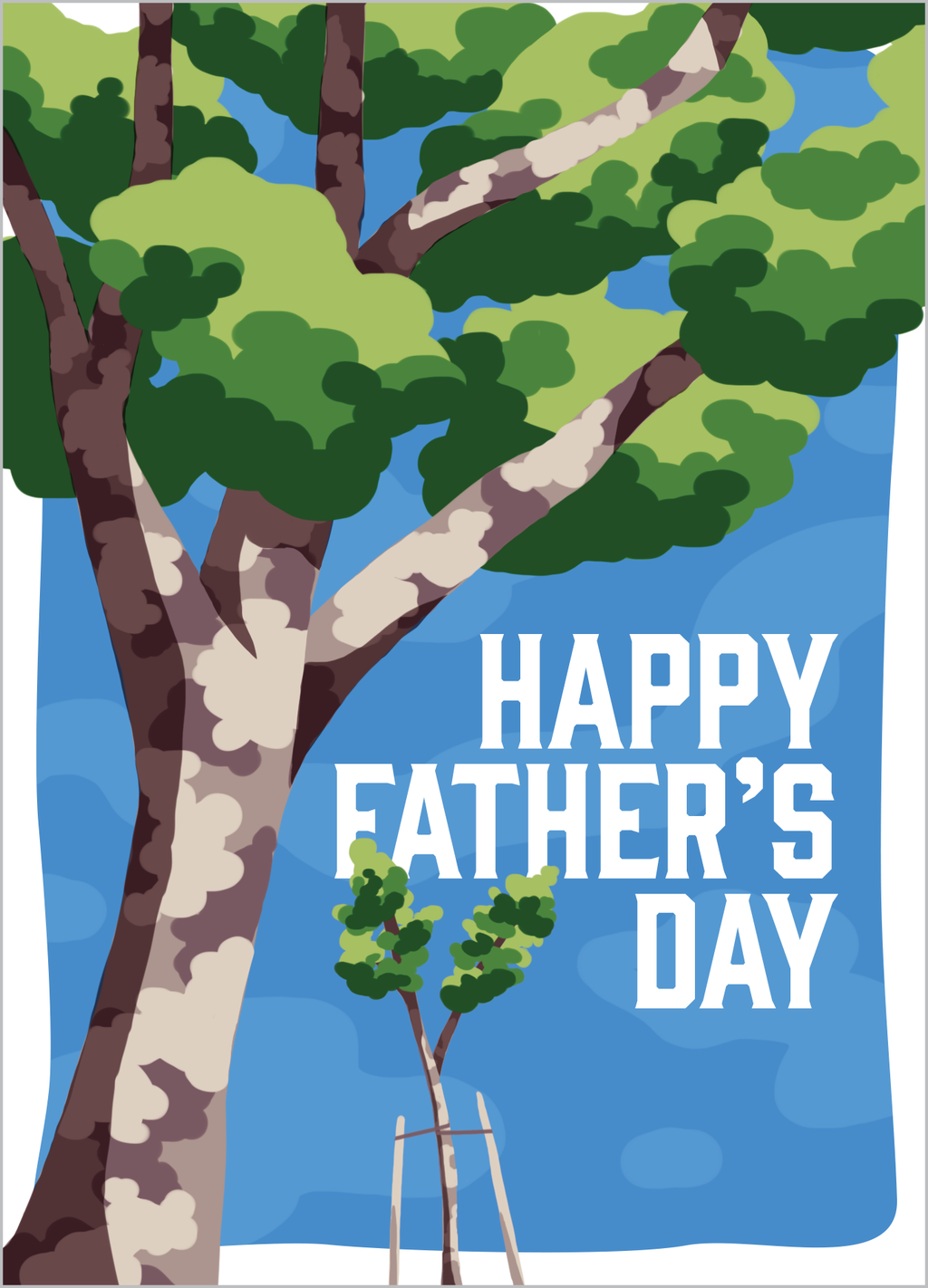 Father's Day Tree Dedication Card - Sycamore