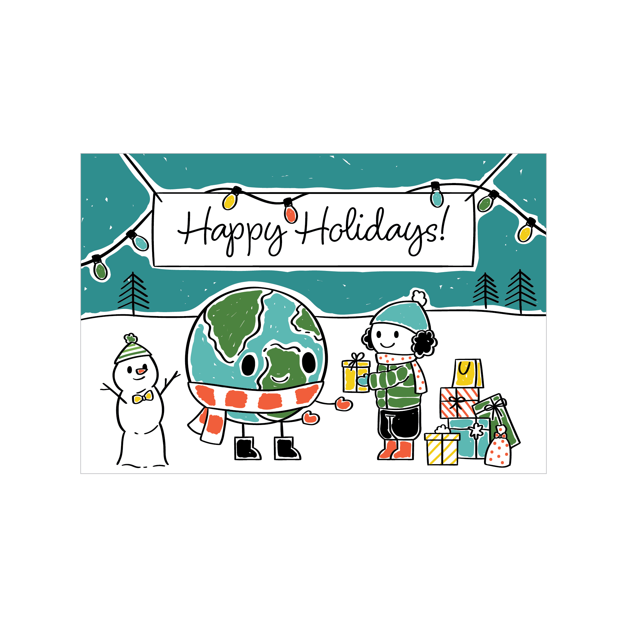 Holiday Tree Dedication Card - Present for the Planet