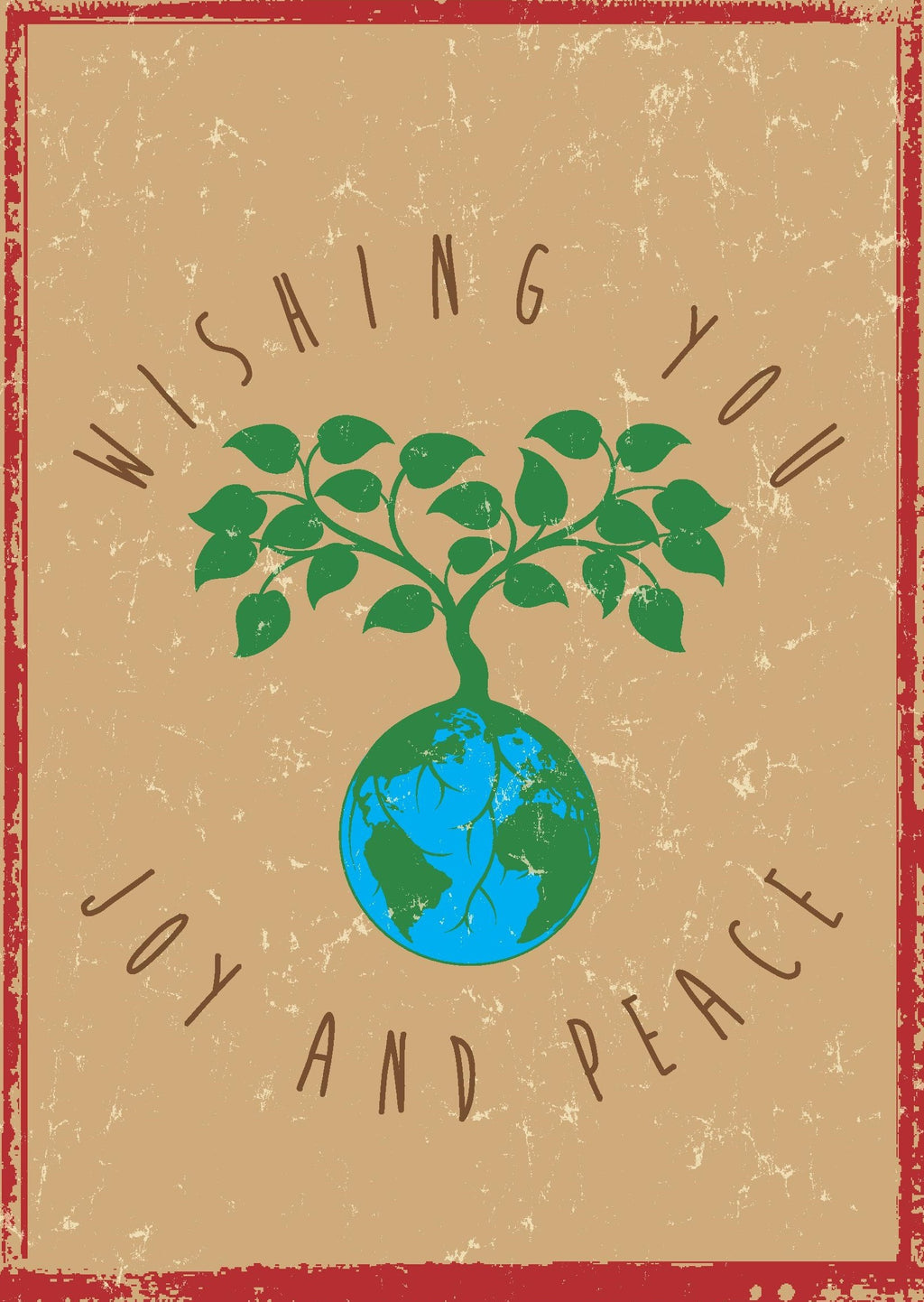 Holiday Tree Dedication Card - Joy and Peace