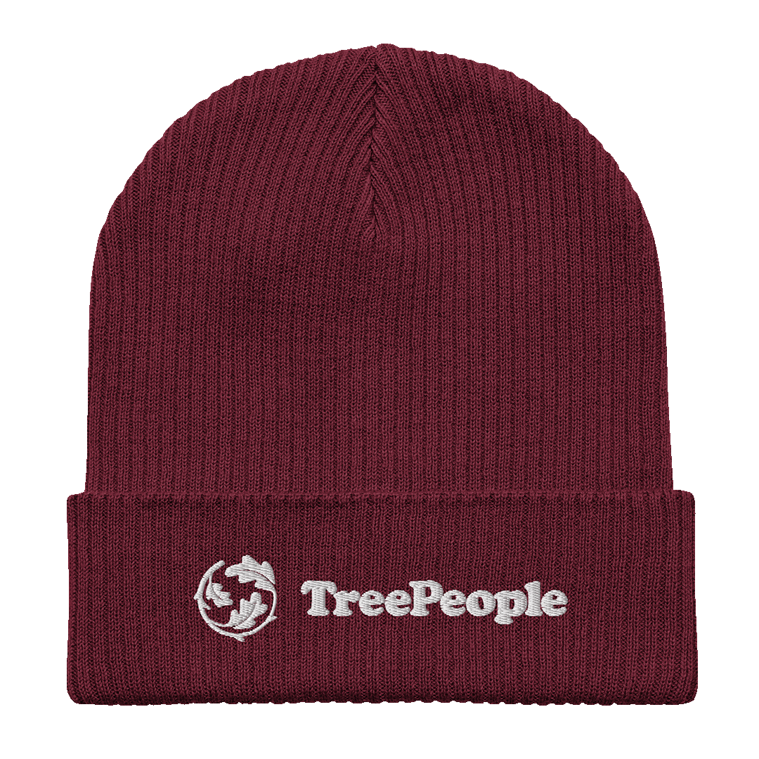 TreePeople Organic Ribbed Beanie