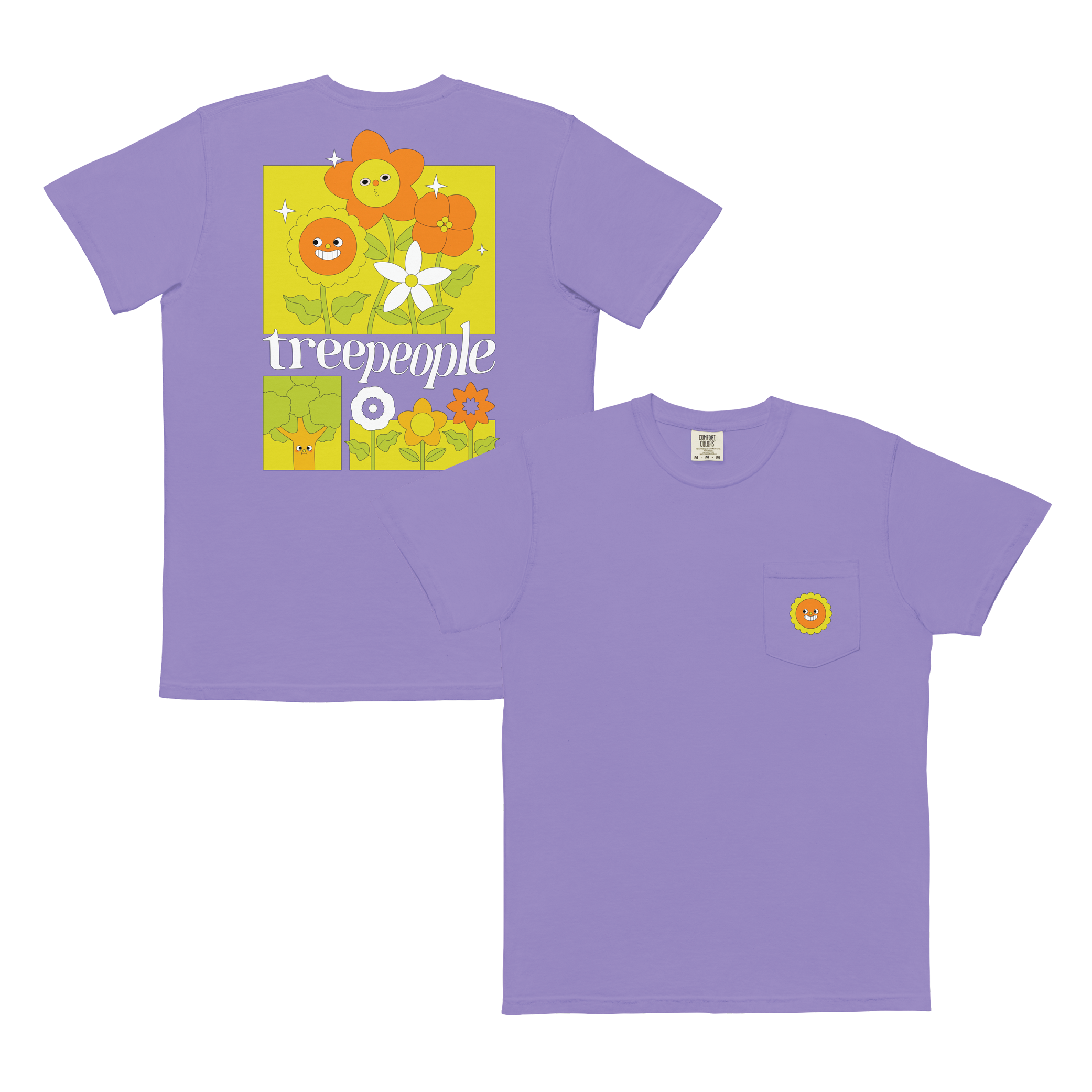 Smiling Flower Pocket Shirt