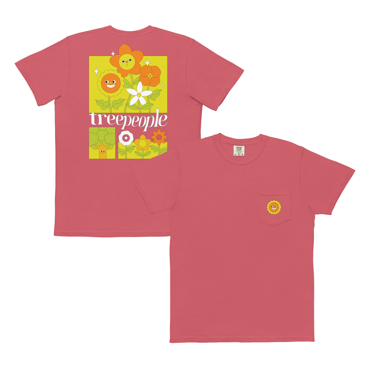 Treepeople Red Smiling Flower Pocket Shirt – TreePeople Store