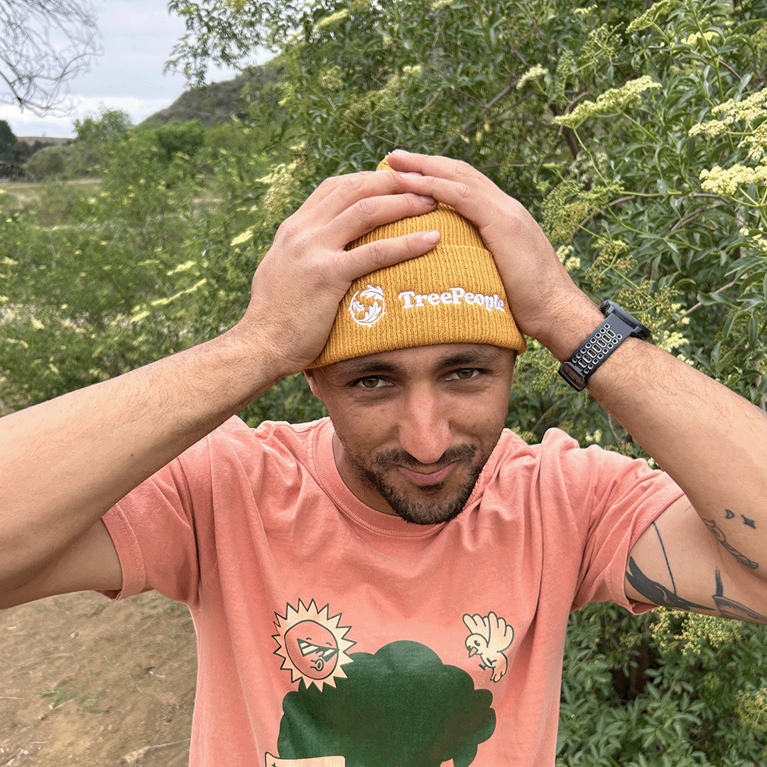 TreePeople Organic Ribbed Beanie