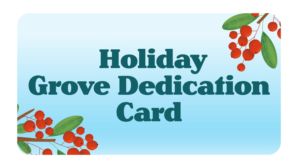 Holiday Grove Dedication Card