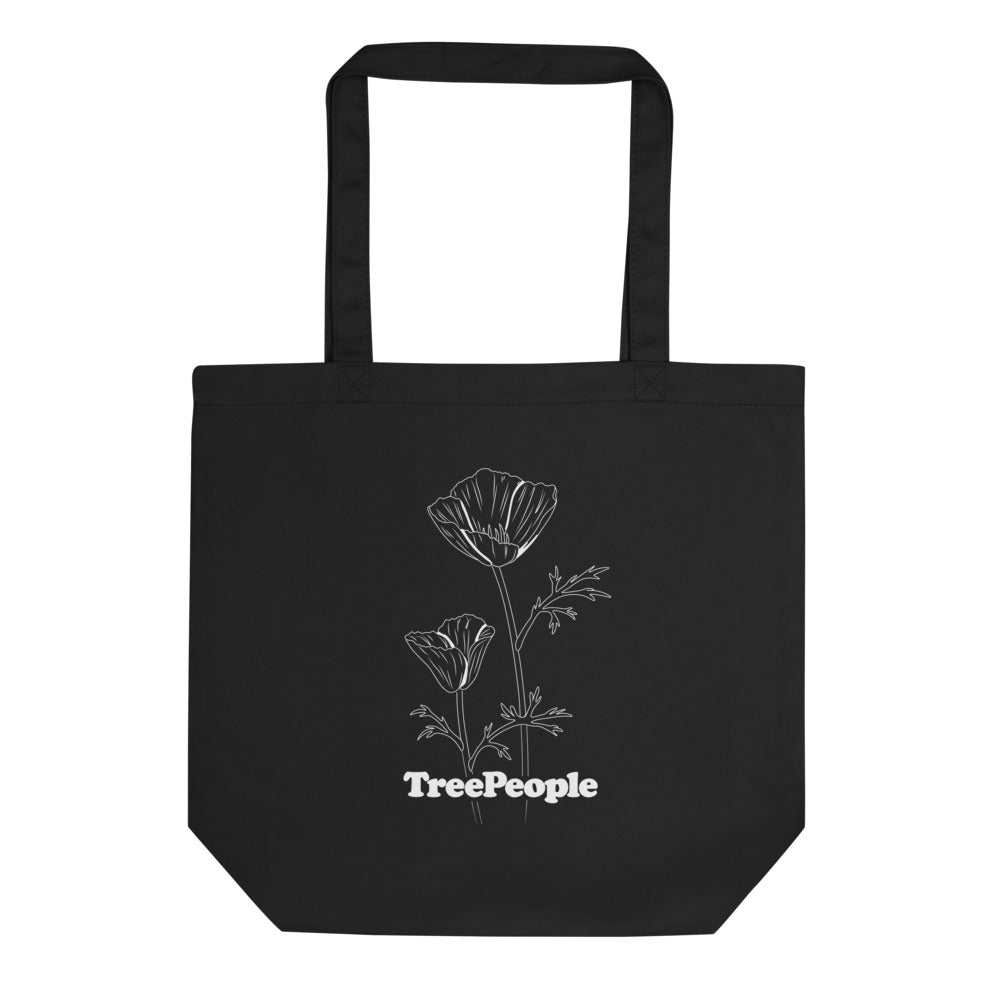 Black Poppy Eco Tote Bag