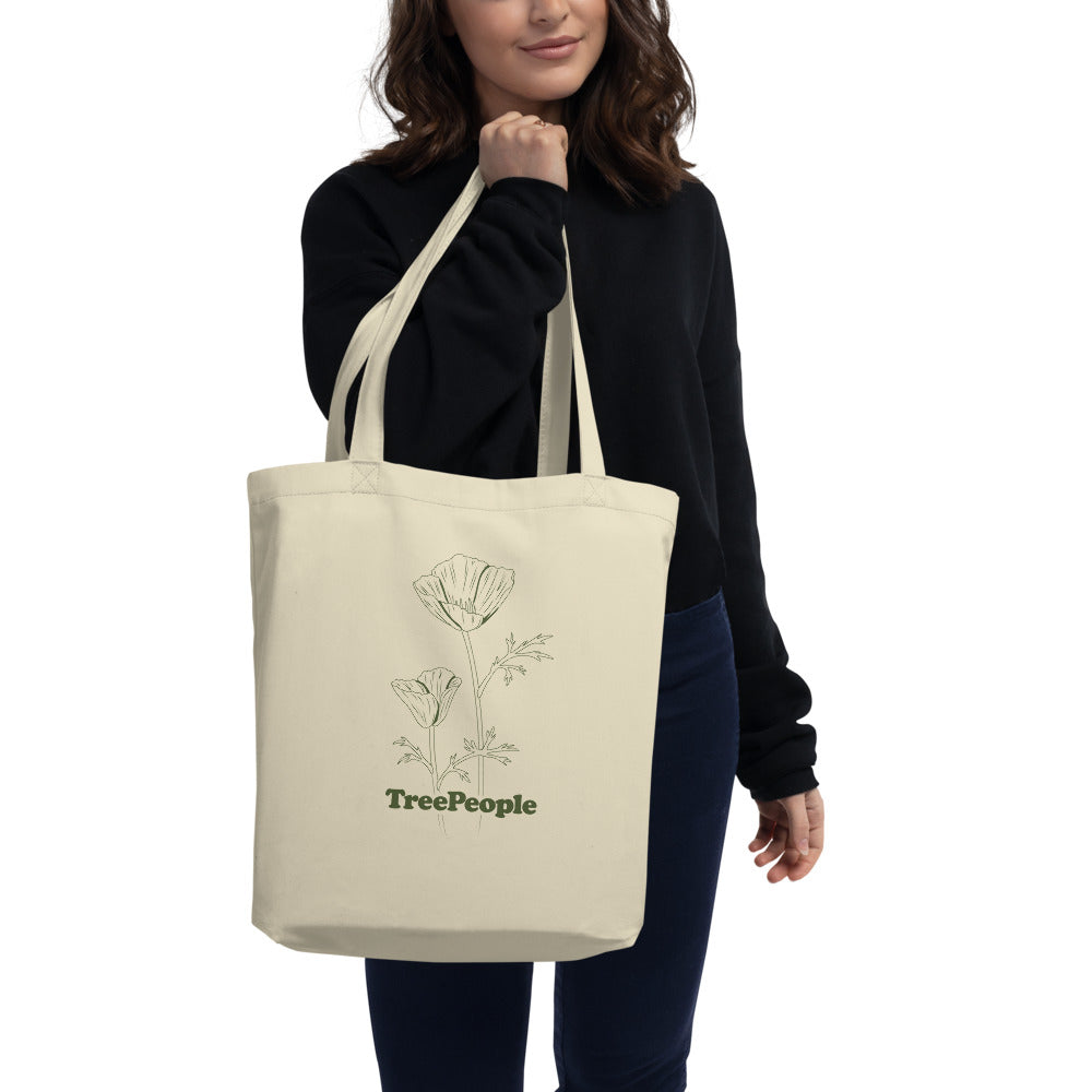 Black Poppy Eco Tote Bag
